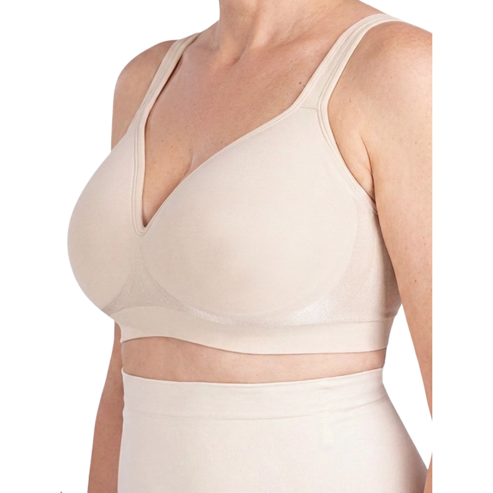 Shapermint Essentials Everyday Sweetheart Wireless Contour Bra Chai 2XL NEW - Picture 2 of 5